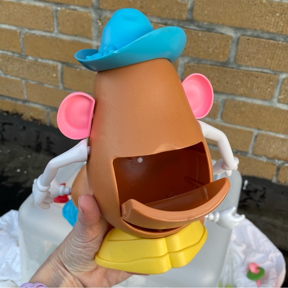 Giant Mr. Potato Head Container 2 Regular Potato Heads 2 Mini Heads Many Parts - Picture 9 of 15